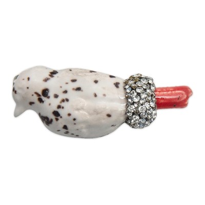 Seramik Jewel Kuş Broş Dalmaçya