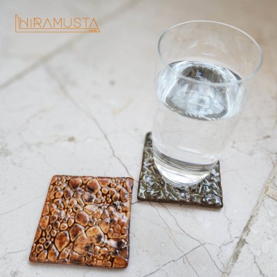 Soil and Leaf Themed Coaster