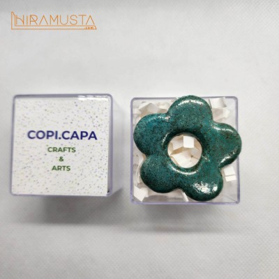 Stilize Myosotis Broş / Gözlük Asma Aparatı